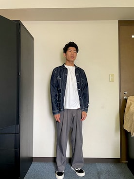 「ASTRONOMY（アストロノミー）のアイテム（パンツ）」を使った、みなみさん（メンズ・172cm）の春コーディネート