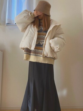 「FREE'S MART（フリーズマート）のアイテム（ブルゾン）」を使った、あじしおさん（レディース・151cm）の冬コーディネート