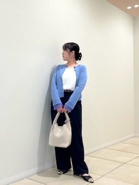 「NOLLEY’S（ノーリーズ）のアイテム（ネックレス）」を使った、Hori.Aさん（レディース・158cm）の夏コーディネート