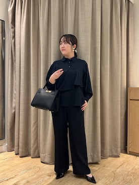 「アイテム（イヤリング）」を使った、Hori.Aさん（レディース・158cm）の冬コーディネート