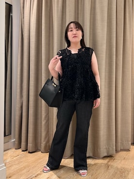 「アイテム（タンクトップ）」を使った、Hori.Aさん（レディース・158cm）の秋コーディネート