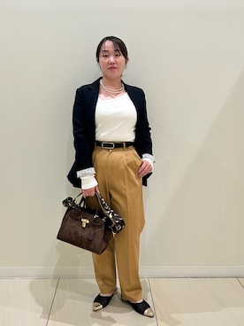 「アイテム（チャーム）」を使った、Hori.Aさん（レディース・158cm）の秋コーディネート