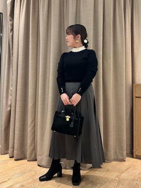 「アイテム（イヤリング）」を使った、Hori.Aさん（レディース・158cm）の秋コーディネート