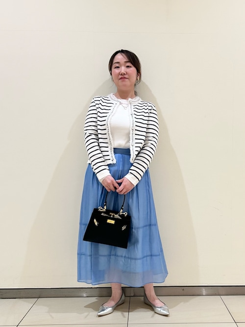 【未使用タグ付き】NOLLEY'S ウォッシャブルタックフレアシアースカート セール】《セットアップ対応》ウォッシャブルタックフレアシアー