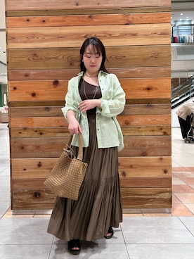 「NOLLEY’S（ノーリーズ）のアイテム（アクセサリー）」を使った、Hori.Aさん（レディース・158cm）の春コーディネート