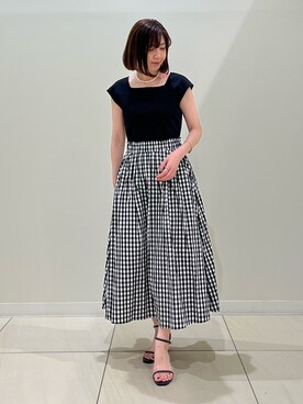 「ドッキングワンピ」｜「アイテム（アクセサリー）」を使った、ITOさん（レディース・156cm）の夏コーディネート
