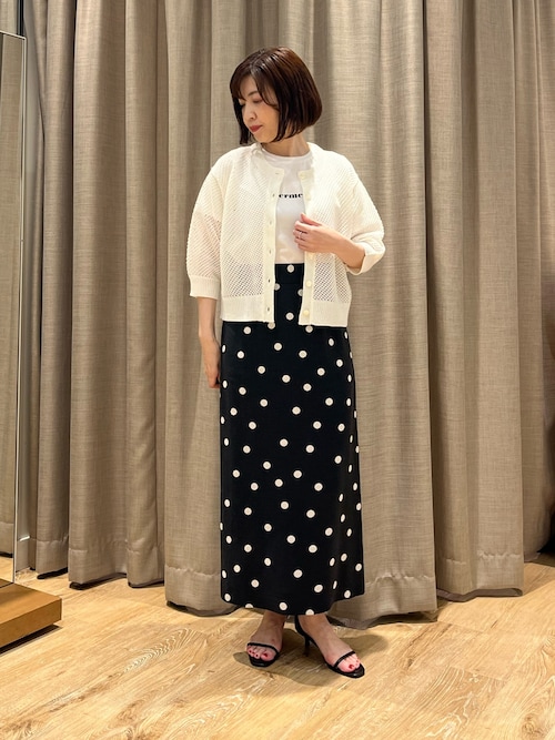【NOLLEY'S 】プレーティング天竺ロゴプリントTシャツ　白 セール】プレーティング天竺ロゴプリントTシャツ（Tシャツ/カットソー