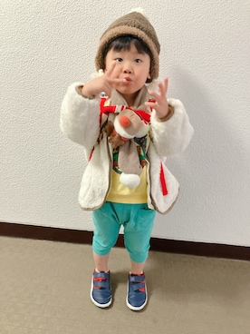 りんちゃんのさん（キッズ・100cm）の冬コーディネート