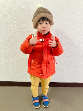 「アイテム（ブルゾン）」を使った、りんちゃんのさん（キッズ・100cm）の冬コーディネート