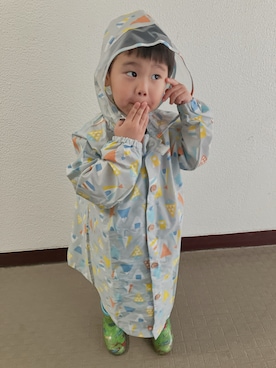 「アイテム（レインシューズ）」を使った、りんちゃんのさん（キッズ・100cm）の秋コーディネート