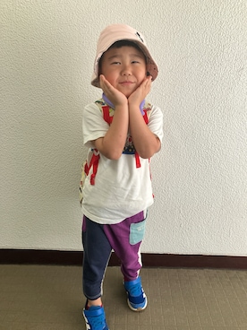 「MARKEY'S（マーキーズ）のアイテム」を使った、りんちゃんのさん（キッズ・100cm）の夏コーディネート
