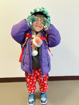 「アイテム（その他）」を使った、りんちゃんのさん（キッズ・100cm）の冬コーディネート