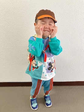 「MARKEY'S（マーキーズ）のアイテム」を使った、りんちゃんのさん（キッズ・100cm）の春コーディネート