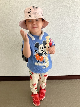 「H&M（エイチ・アンド・エム）のアイテム」を使った、りんちゃんのさん（キッズ・100cm）の夏コーディネート