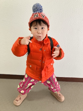 「アイテム（ブルゾン）」を使った、りんちゃんのさん（キッズ・100cm）の冬コーディネート