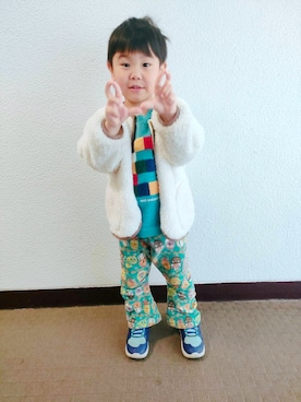 「アイテム（ジャケット/アウター）」を使った、りんちゃんのさん（キッズ・100cm）の秋コーディネート