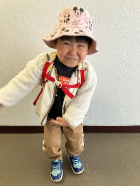 「MARKEY'S（マーキーズ）のアイテム」を使った、りんちゃんのさん（キッズ・100cm）の春コーディネート