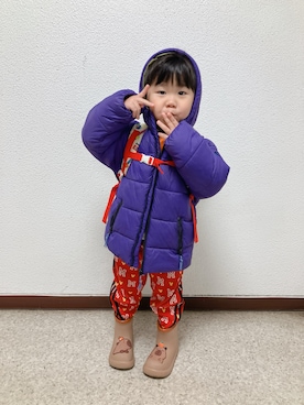 「MARKEY'S（マーキーズ）のアイテム」を使った、りんちゃんのさん（キッズ・100cm）の冬コーディネート