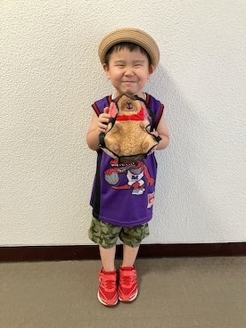 「MARKEY'S（マーキーズ）のアイテム（ジャージ）」を使った、りんちゃんのさん（キッズ・100cm）の夏コーディネート