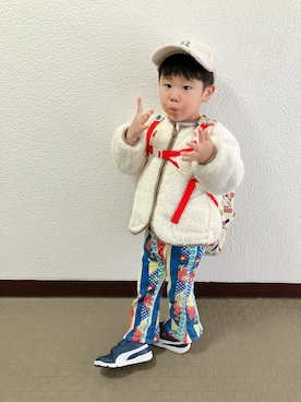 「アイテム（ジャケット/アウター）」を使った、りんちゃんのさん（キッズ・100cm）の秋コーディネート