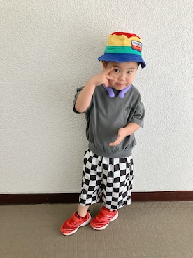 「アイテム（パンツ）」を使った、りんちゃんのさん（キッズ・100cm）の夏コーディネート