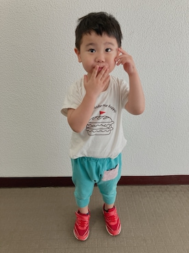 「アイテム（パンツ）」を使った、りんちゃんのさん（キッズ・100cm）の秋コーディネート
