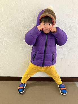 「アイテム（ジャケット/アウター）」を使った、りんちゃんのさん（キッズ・100cm）の冬コーディネート