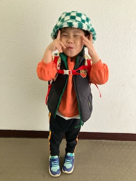 「アイテム（ジャケット/アウター）」を使った、りんちゃんのさん（キッズ・100cm）の秋コーディネート