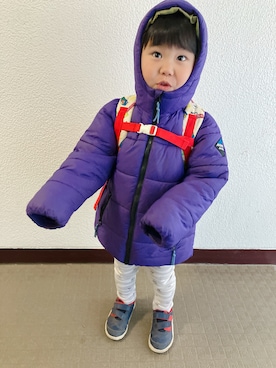 「アイテム（ダウンジャケット/コート）」を使った、りんちゃんのさん（キッズ・100cm）の冬コーディネート