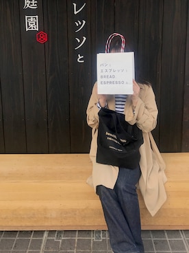「服とコスメでなりたい自分に」｜「アイテム（トレンチコート）」を使った、haruharu1002さん（レディース・162cm）の冬コーディネート