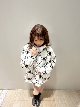 「ENVYM（アンビー）のアイテム（ジャケット/アウター）」を使った、envym_miyuさん（レディース・160cm）の秋コーディネート