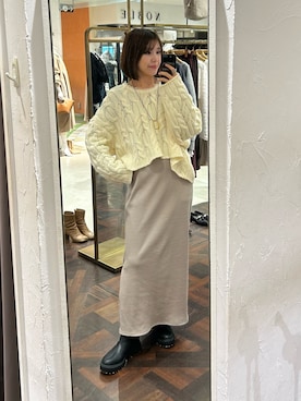 「RIVE DROITE（リヴドロワ）のアイテム」を使った、ｍｉｎａｍｉさん（レディース・160cm）の冬コーディネート