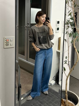 「アイテム（チョーカー）」を使った、ｍｉｎａｍｉさん（レディース・160cm）の秋コーディネート