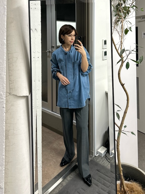 RIVE DROITE(リヴドロワ) デニムボウタイシャツ RIVE DROITE