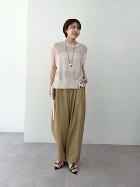 「RIVE DROITE（リヴドロワ）のアイテム（アクセサリー）」を使った、ｍｉｎａｍｉさん（レディース・160cm）の春コーディネート