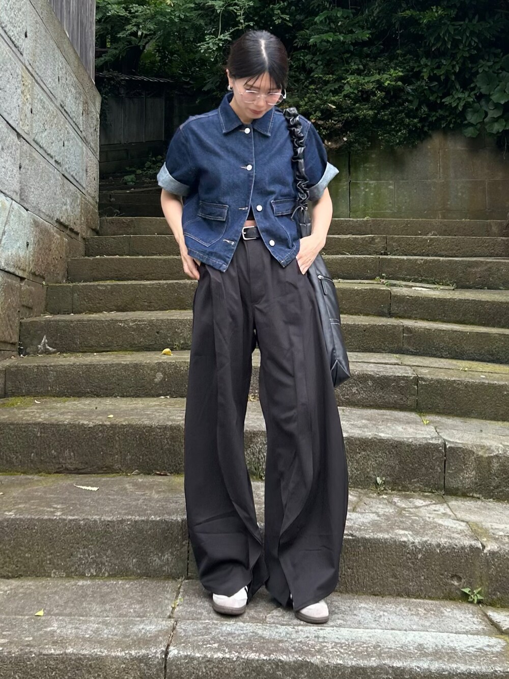 【完売品】knuthmarf slit deformed pants black slit deformed pants(unisex)/checkblack | KNUTH MARF