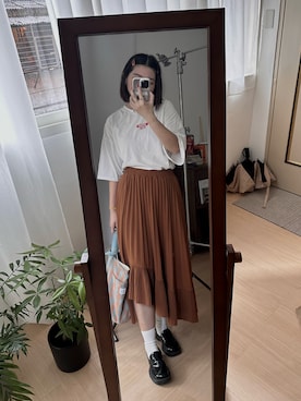 「no brand（ノーブランド）のアイテム（その他シューズ）」を使った、Annaさん（レディース・163cm）の冬コーディネート