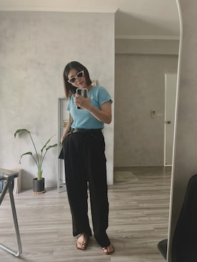 「RUST（ラスト）のアイテム（バッグ）」を使った、Annaさん（レディース・163cm）の夏コーディネート