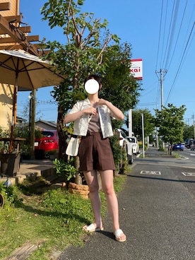 「mily bilet（ミウィビレット）のアイテム」を使った、ととさん（骨格ウェーブ・レディース・159cm）の夏コーディネート