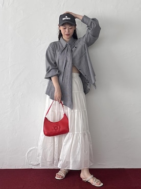 「VIS（ビス）のアイテム（バッグ）」を使った、yuiさん（レディース・167cm）の夏コーディネート