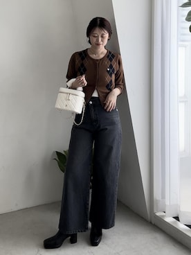 「VIS（ビス）のアイテム（デニムパンツ）」を使った、yuiさん（レディース・167cm）の秋コーディネート