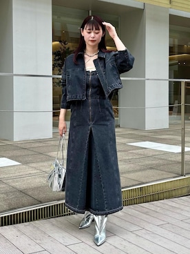 「VIS」｜「アイテム（デニムジャケット）」を使った、yuiさん（レディース・167cm）の夏コーディネート