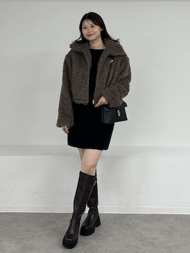 「クリスマスコーデ」｜「アイテム（ワンピース/ドレス）」を使った、yuiさん（レディース・167cm）の秋コーディネート