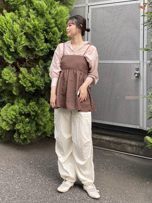 ヒス、カラフル総柄キャミ更にお値下げ！！ セール】【新色追加】ふくれジャガードキャミトップス