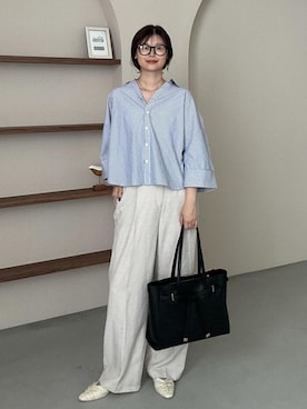 「アイテム（トートバッグ）」を使った、yuiさん（レディース・167cm・20代）の夏コーディネート