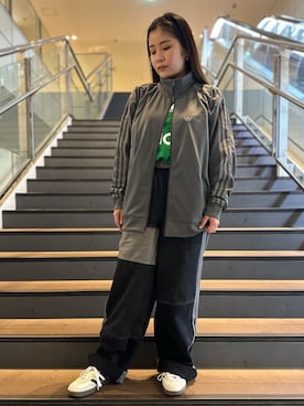 「ベッケンバウアー」｜「アイテム（ナイロンジャケット）」を使った、mikuさん（レディース・153cm）の春コーディネート
