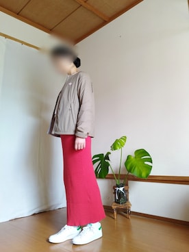 「ハイウエストスカート」｜「アイテム（ジャケット/アウター）」を使った、mari25さん（レディース・153cm）の春コーディネート