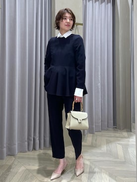 「お呼ばれ」｜「アイテム（パンツ）」を使った、usamiさん（レディース・167cm）の冬コーディネート