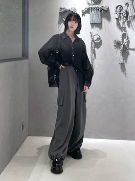 「アイテム（バックパック/リュック）」を使った、ぽんさん（レディース・155cm）の夏コーディネート