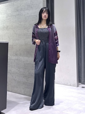 「HARE（ハレ）の【新世紀エヴァンゲリオン×HARE】カーゴラインパンツ(HARE)（カーゴパンツ、グレー系）」を使った、ぽんさん（レディース・155cm）の夏コーディネート